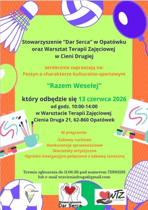 obrazek wwseugznie zapraszamy na festyn „Razem Weselej” wiecej